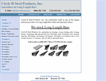 Tablet Screenshot of circlehsteel.com